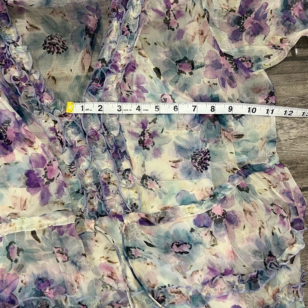 Johnny Was Floral Maxi Dress in Purple and Cream - Picture 7 of 8
